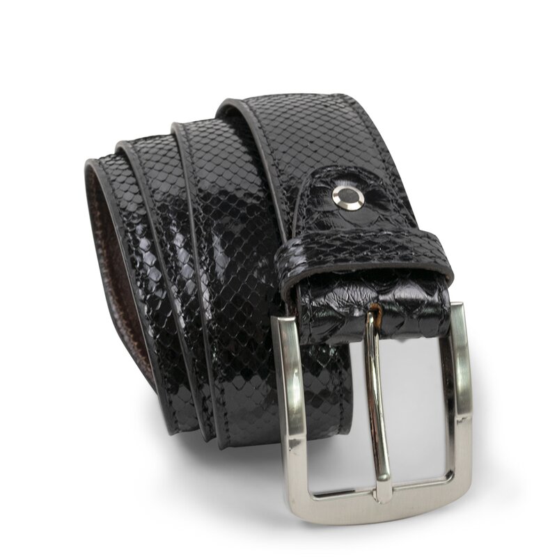 Curea piele piton neagra CB043