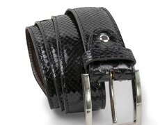 Curea piele piton neagra CB043
